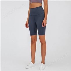 亚马逊eBay外贸热女款裸感瑜伽短裤OEM代工女士运动健身速干短裤